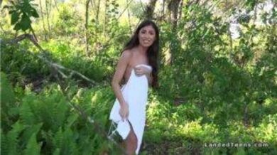 Young girl fucked a stranger outdoor