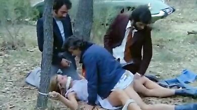Vintage outdoor gangbang