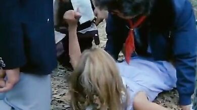 Vintage outdoor gangbang