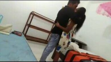 Horny BF fucked his GF in the boys hostel