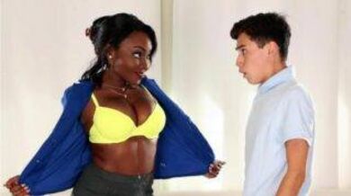 Ebony lady fucked her stepson