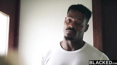 Black man fucked a busty blonde lady