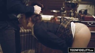 Professor fucked his teen student in his cabin