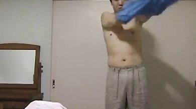 A horny Japanese lady invited a man to fuck her