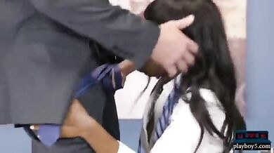 The ebony tailor took care of her client