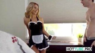 Guy fucked his maid in his bedroom