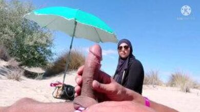 Arab Milf sucked a stranger's dick