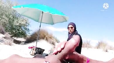 Arab Milf sucked a stranger's dick