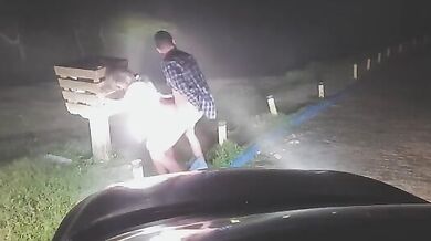 Pervert fucked a sleepwalking girl on the road