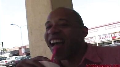 Black guy fucked a stranger outdoor