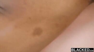 Young blonde girl took painter's BBC