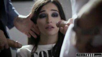 Doctors fucked a sexy girl in the mental asylum