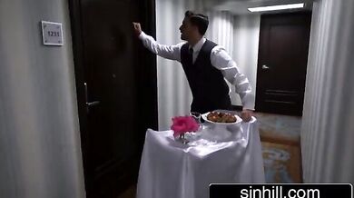 Slut secretary fucked her boss in front of his wife