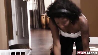 A white guy fucked his ebony GF and her mother