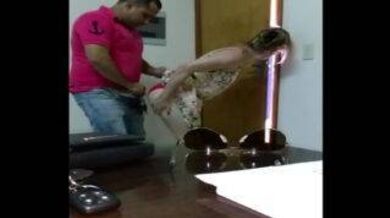 Garman lady fucked an Indian guy in his office