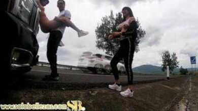 One guy fucked two girls on the roadside