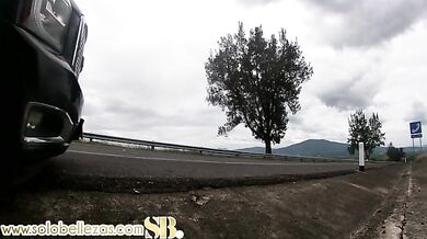 One guy fucked two girls on the roadside