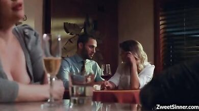 Boss fucked his sexy secretary in the bathroom