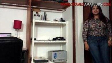 Busty Latina rode on a cock in the office