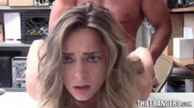 Officer banged a young thief's pussy in his cabin