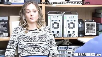 Officer banged a young thief's pussy in his cabin