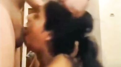 Indian wife sucked a dick while drinking alcohol