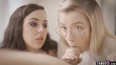 A girl asked her BF to fuck his blonde sister