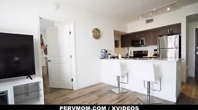 A busty mother motivated her son by fucking him