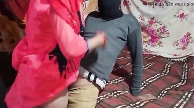 Indian wife riding her husband in style