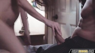 Middle aged English couple enjoying romantic sex