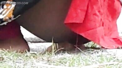 Enjoy Indian girl pissing in outdoor