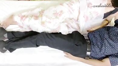 Hot woman in saree fucked by friend ay home