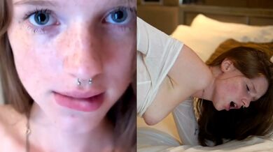 Milky beauty hot doggy sex