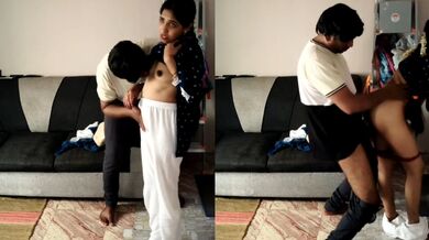 Young maid fucks with owner cock