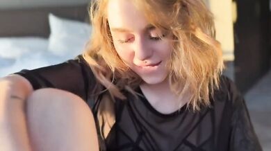 Black dress beautiful blonde girl blowjob