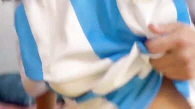 College roommates has blowjob in sofa