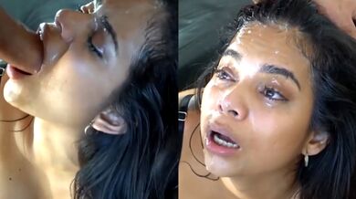 Brazil sexy dusky deepthroat facial sex