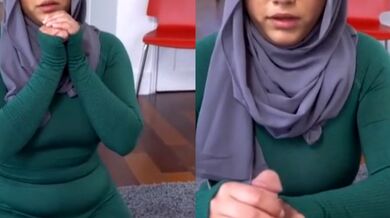 Hijab sister earns blowjob before first date