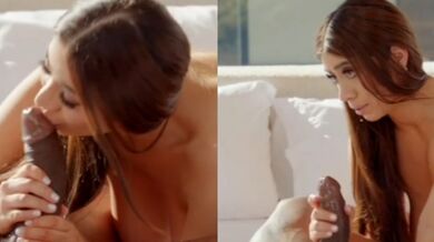 Big melon boobs wife fucks with ebony cock