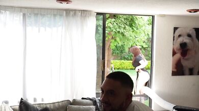 Stepbrothers seduces big ass sister for hot blowjob