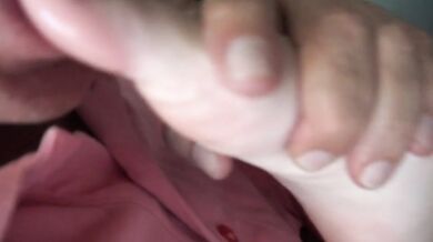 Young man taste his girlfriends clean shaved pussy