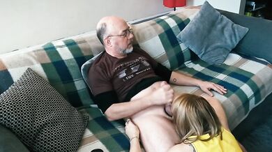 Lonely woman fucks with stedad in home