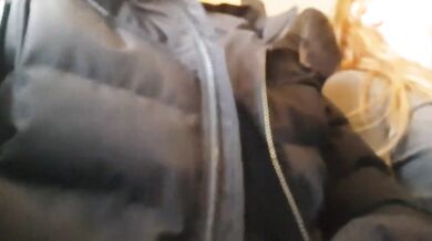 Honeymoon couple has blowjob while flying in plane