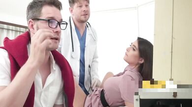 Doctor fucks her patient infront of her husband