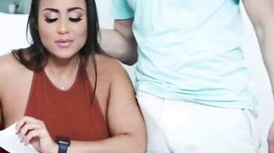 Big cock stepson tear his stepmom's big mouth