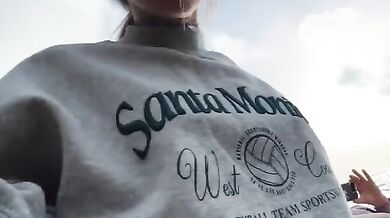 Trekking woman enjoys doggy sex with stranger