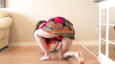 Young Indian man sliding his dick into his Maid's ass