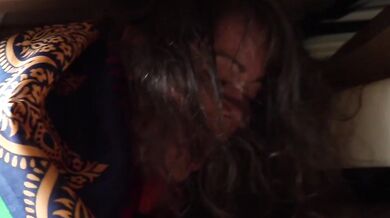 Young Indian man sliding his dick into his Maid's ass