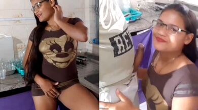 Young maid has rough sex with owner in the kitchen