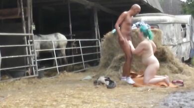 Sexy pink nipples woman rides cowboy man's big cock